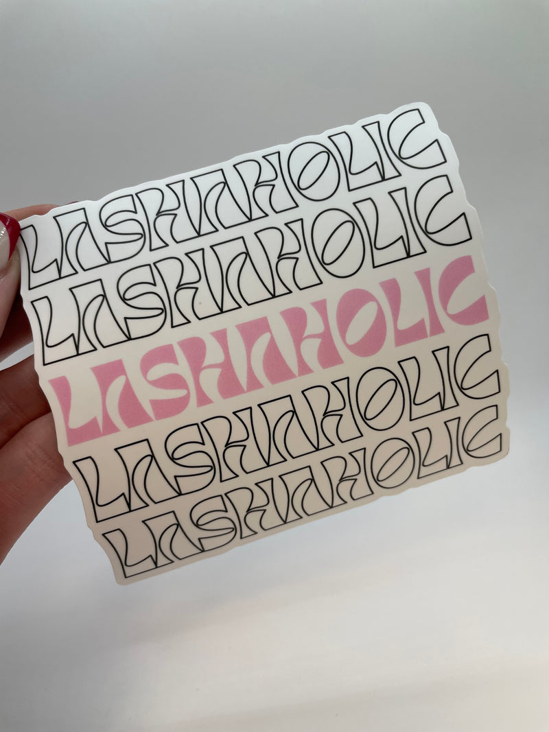 Lashaholic Sticker