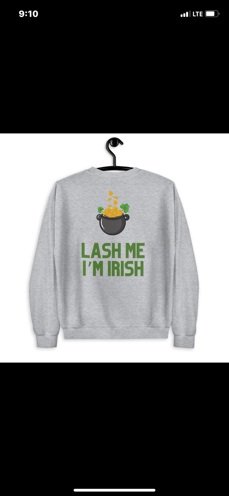 Lash Me I'm Irish Crewneck